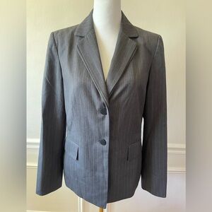 Calvin Klein Lined Gray Stripped Blazer Size 6
